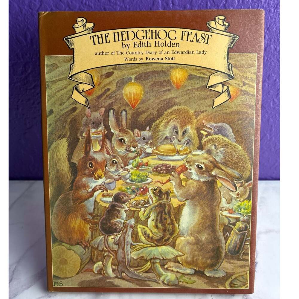 The Hedgehog Feast Edith Holden Rowena Stott 1978 Hardcover Dust Jacket Vintage